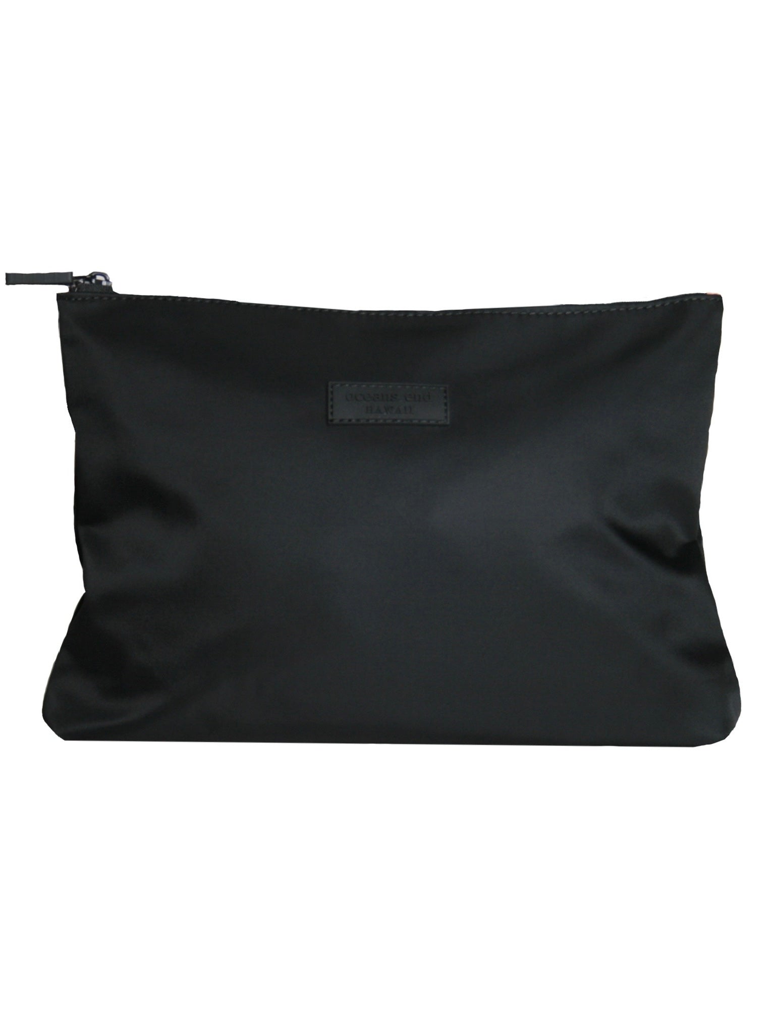 black zippered pouch with black hardware - Oceans End