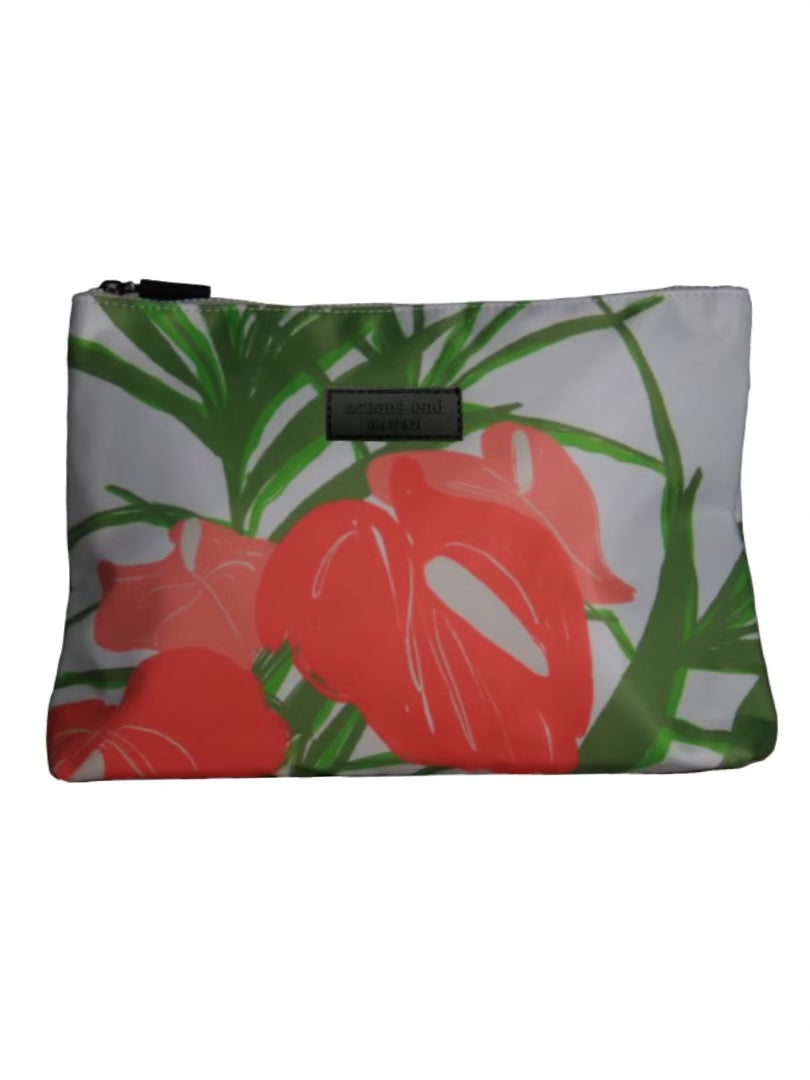 floral zippered pouch with black hardware - Oceans End