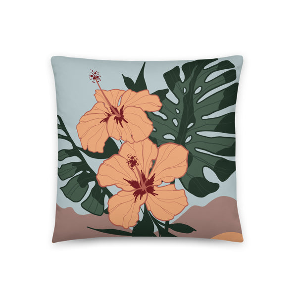 hibiscus pillow