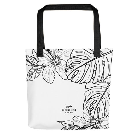 Hibiscus white Tote bag