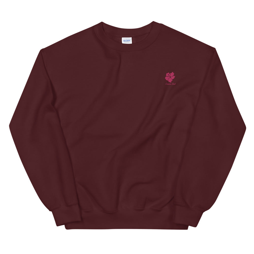 Burgundy crew 2024 neck sweatshirt